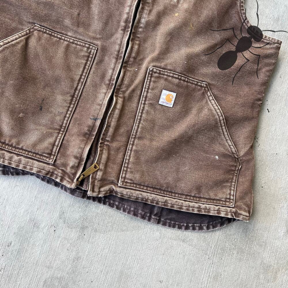 Carhartt WOMENS brown sherpa work wear vest - Picture 3 of 8